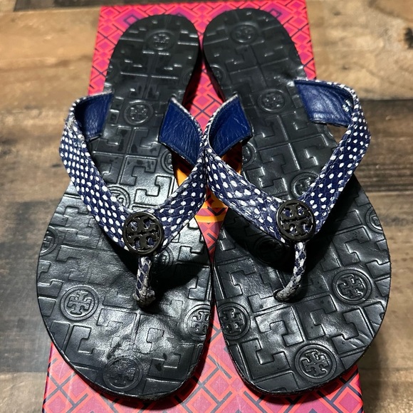 Tory Burch Thora 2 Polka Dot Sandals - Picture 1 of 6